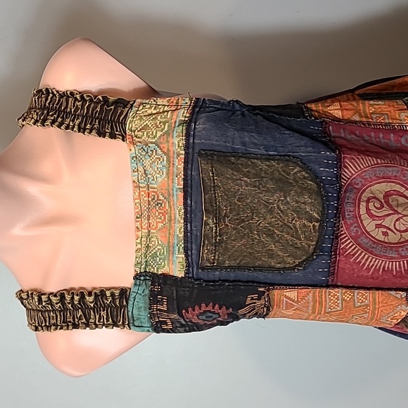 Handmade Y2K Hippie Boho Patchwork Maxi Dress Size Small Gypsy - Picture 5 of 11